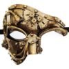 Steampunk Masquerade Ghost Cosplay Mask Mechanical Equipment Half Face Halloween costume Christmas party accessories Adult Gift