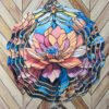Pink Flower 3D Sublimation Wind Spinner | Hanging Wind Spinner | Yard Decoration | Garden Decoration | Outdoor Decoration
