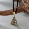 Kinitial Vintage Egypt Pyramid All-Seeing Evil Eye Illuminati Necklace Egyptian Charm Pendants Necklaces Jewelry