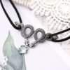 Sacina Gothic Snake Choker Necklace, Zinc Alloy Snake Pendant, Goth Choker, Goth Necklace, Goth Jewelry Gift for Women, Christmas Gift for Women