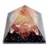 Crystal Orgone Pyramid – Orgonite Energy Generator with Copper-Wrapped Quartz and Shungite Crystals for Positive Energy