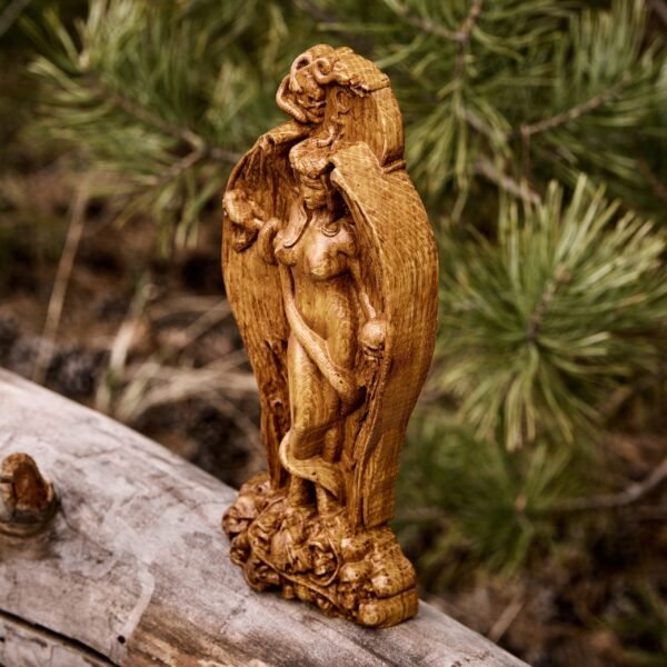 Wooden Lilith Statue - A Sacred Channel to Inner Strength