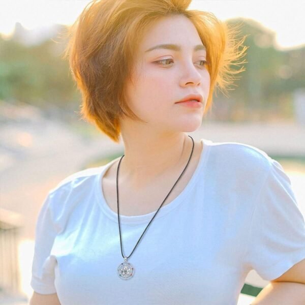 Vito Sterling Silver Tetragrammaton Necklace for Women Men, Abalone Shell 18k Gold Plated Pentagram Pendant, Wiccan Protection Amulet Pentacle Star Jewelry Gift for Wife Husband, 24"/18"/22"