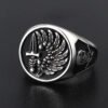 Foreign Legion Soldier Of Fortune Mercenary Cross Of Lorraine Solid Sterling Silver Ring