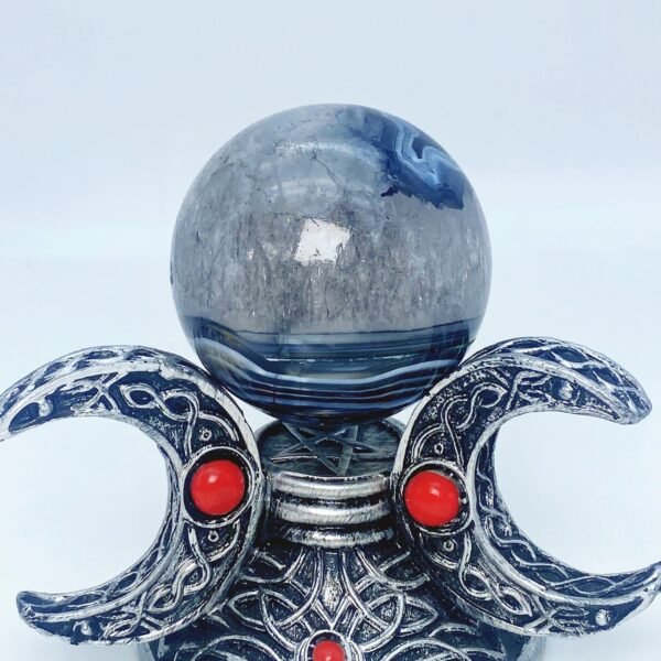 Black silk agate ball Home decoration