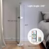 LED Corner Floor Lamp, RGBW Dimmable Mood Lighting with Remote, Modern Color Changing Accent Light for Bedroom, Living Room, Office, Gaming Room, Kids Room, 45”, Home Decor