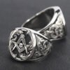 Freemason Skull And Bones Signet Masonic Hand Engraving Sterling Silver Ring