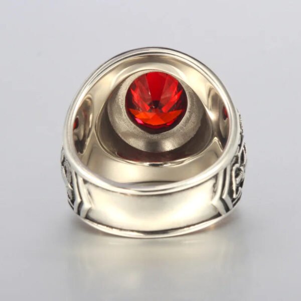 Vintage Army Special Force AirBorne De Oppresso Liber Crest Green Beret Sterling Silver Ring