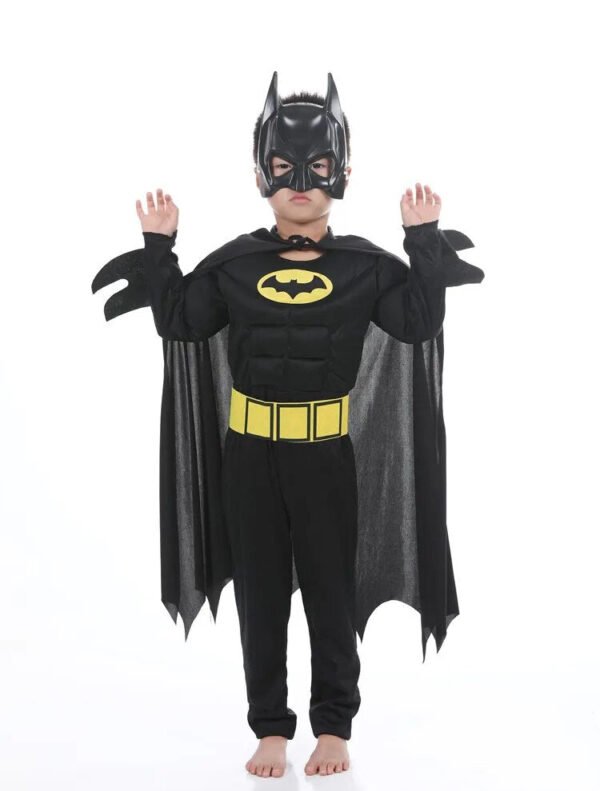 Children Boys Bat Man Costume Batboy Fancy Dress Tutu Super Kids Hero Cosplay Halloween Costume Outfits Comic Masquerade Evening