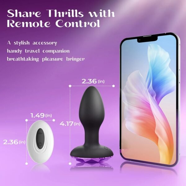 360 Rotation Anal Plug Vibrator Butt Plug with Remote Control Men Prostate Massager Buttplug Adult Sex Toy for Women Men Gay