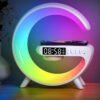 Multifunctional Wireless Charger Stand Pad Alarm Clock Speaker RGB Light Fast Charging Station for Iphone X 11 12 13 14 Samsung