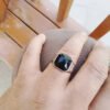Sterling Silver Natural Garnet Men's Ring