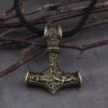 Thor's Hammer Mjolnir Pendant Necklace Viking Scandinavian Norse Vking Necklace