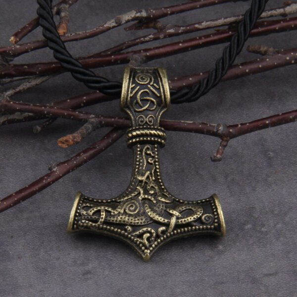 Thor's Hammer Mjolnir Pendant Necklace Viking Scandinavian Norse Vking Necklace