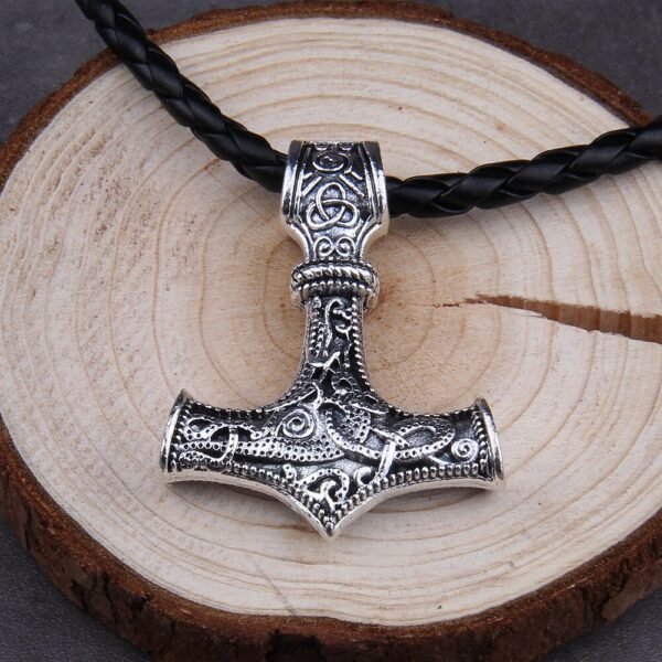Thor's Hammer Mjolnir Pendant Necklace Viking Scandinavian Norse Vking Necklace