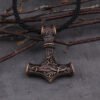 Thor's Hammer Mjolnir Pendant Necklace Viking Scandinavian Norse Vking Necklace