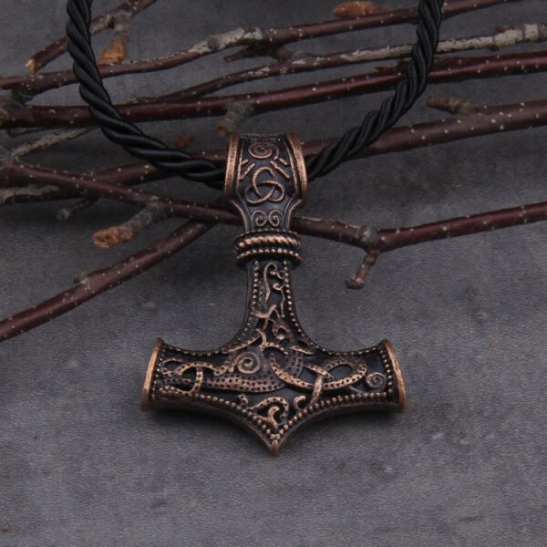 Thor's Hammer Mjolnir Pendant Necklace Viking Scandinavian Norse Vking Necklace