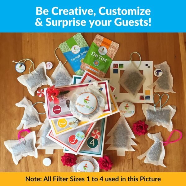 Modern Tea Filter Bags, Disposable Tea Infuser, Size 1, Set of 200 Filters - 2 Boxes - Heat Sealable, Natural, Easy to Use Anywhere, No Cleanup – Perfect for Teas, Coffee & Herbs - from