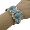 Gypsy Tribal Tibetan Bracelet for Women Boho Vintage Silver Men's Turquoise Elastic Bangles Afghan Turkish Ethnic Indian Jewelry