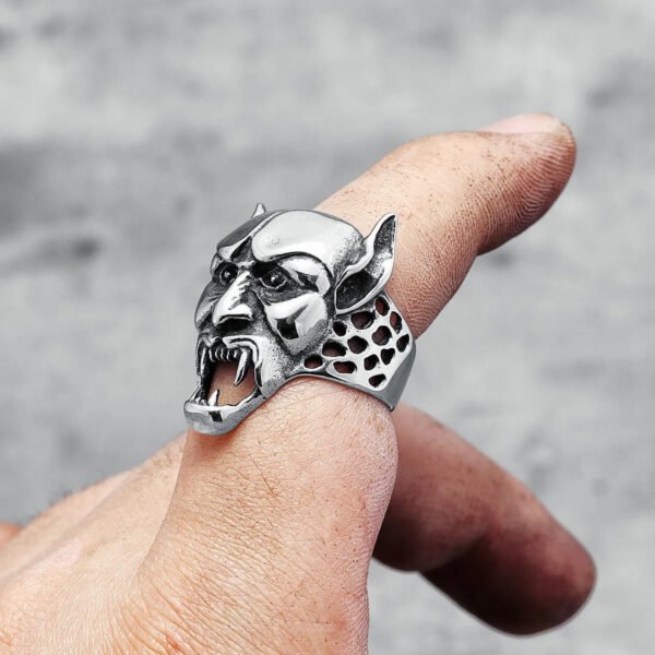316L Stainless Steel Vampire Men Ring Punk HipHop Retro Eastern Europe Mythology for Biker Male Boy