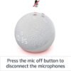 Echo Dot (4Th Gen) | Smart Speaker with Clock and Alexa | Glacier White