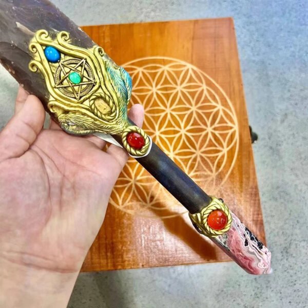 Large Indian Aagate Spearhead Magical Crystal Dagger Witchy Gifts Gorgeous Protection