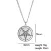 Men's Vintage Pentagram Baphomet GOAT Sigil Pendant Necklace Wiccan Jewelry Gift