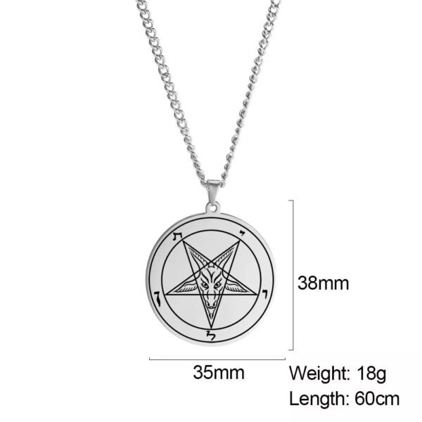 Men's Vintage Pentagram Baphomet GOAT Sigil Pendant Necklace Wiccan Jewelry Gift