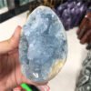 new arrivals crystals minerals healing stones egg shaped natural blue celestite crystals geode for home decoration