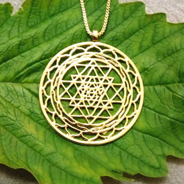 Sri Yantra pendant Silver plated necklaces & pendants for women