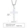 Waterproof Cross Necklaces Cross Pendant with Rope Chain