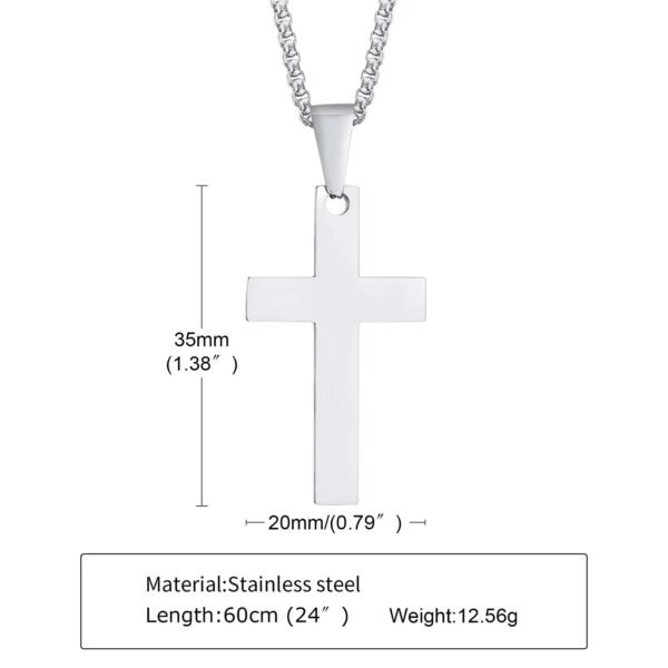 Waterproof Cross Necklaces Cross Pendant with Rope Chain
