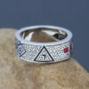 Customade Scottish Rite Master Mason Masonic 32 Degree Double Eagle Dropshipping Sterling Silver Ring