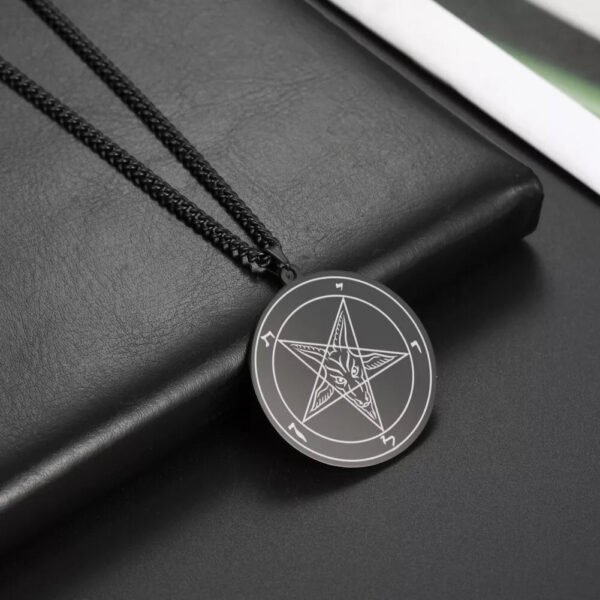 Men's Vintage Pentagram Baphomet GOAT Sigil Pendant Necklace Wiccan Jewelry Gift
