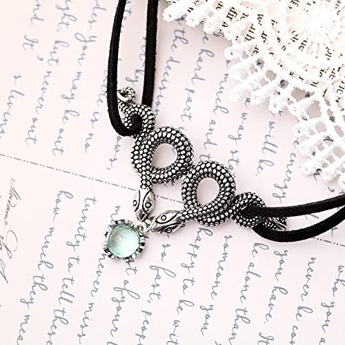 Sacina Gothic Snake Choker Necklace, Zinc Alloy Snake Pendant, Goth Choker, Goth Necklace, Goth Jewelry Gift for Women, Christmas Gift for Women