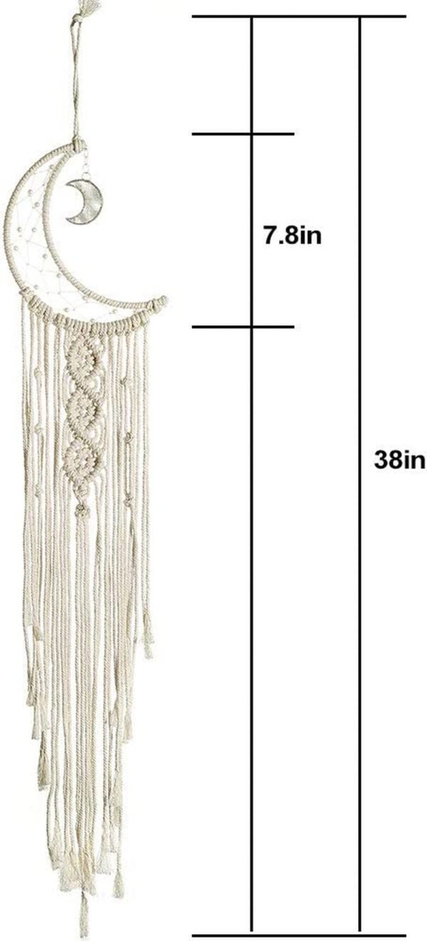 Girls Room Decor Moon Dream Catcher Wall Art for Girls Women Xmas Gifts Moon Room Decor Boho Tapestry for Girl Macrame Wall Hanging Dreamcatcher Girls Gift Wall Decor Moon Gift