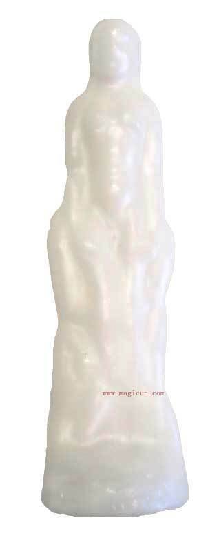 Magic Candle~White Female Figure Candle Vela Figura de Mujer 7" Ritual Magick Hoodoo Voodoo