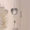Crystal Alloy Hanging Decoration Gift Angel Wings Home Gardening Decorative Glass Prism Wind Chime