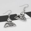 Earrings Stainless Steel Cat on Triquetra Celtic Earrings Ancient Treasures Ancientreasures Viking Odin Thor Mjolnir Celtic Ancient Egypt Norse Norse Mythology