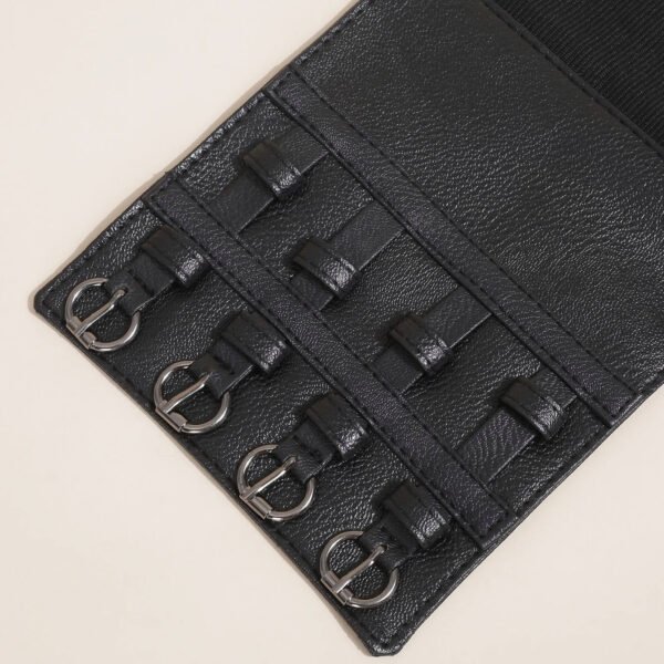 Retro four Buckles Fashion Raist Decorative Women's Wide Elastic Girdle Appear Slim Wear outside Waistband Corset For Ladies