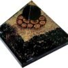 Crystal Orgone Pyramid – Orgonite Energy Generator with Copper-Wrapped Quartz and Shungite Crystals for Positive Energy