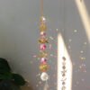 Elegant Suncatcher Crystal Wind Chime with Star, Moon, and Diamond Design - Hanging Prisms for Rainbow Light Effects - Decorative Pendant for Home and Garden