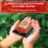 Crystal Orgone Pyramid – Orgonite Energy Generator with Copper-Wrapped Quartz and Shungite Crystals for Positive Energy