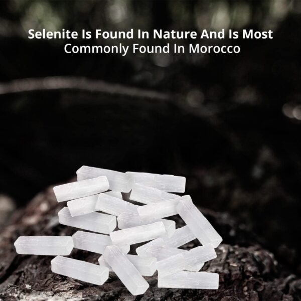 Himalayan Glow 1063 WBM Selenite Healing Crystals, 2 Wands with Single Massage Stick – 3 Count