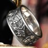 Egyptian Gods Horus Anubis Pharaoh Totem Ring