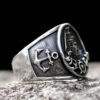 NEW Men's 316L stainless steel Viking biker ship's anchor Ring For Men fashion Chic Fancy Halloween Jewelry free shipping