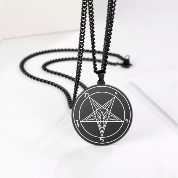 Men's Vintage Pentagram Baphomet GOAT Sigil Pendant Necklace Wiccan Jewelry Gift