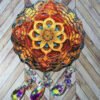 Mandalas 3D Sublimation Aluminum Metal Wind Spinner with Crystal Pendant for Outdoor Garden Yard Hanging Ornament Decoration