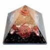 Crystal Orgone Pyramid – Orgonite Energy Generator with Copper-Wrapped Quartz and Shungite Crystals for Positive Energy