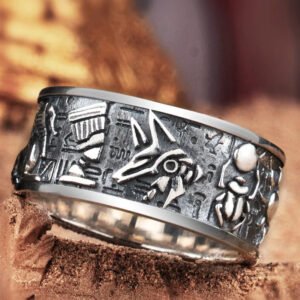 f517c928baaaaf1786f27bcd90d8c51a Egyptian Gods Horus Anubis Pharaoh Totem Ring